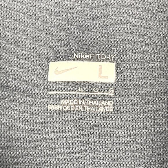 Nike Dri-Fit Grey Golf Polo Shirt Size Large - Picture 3 of 5